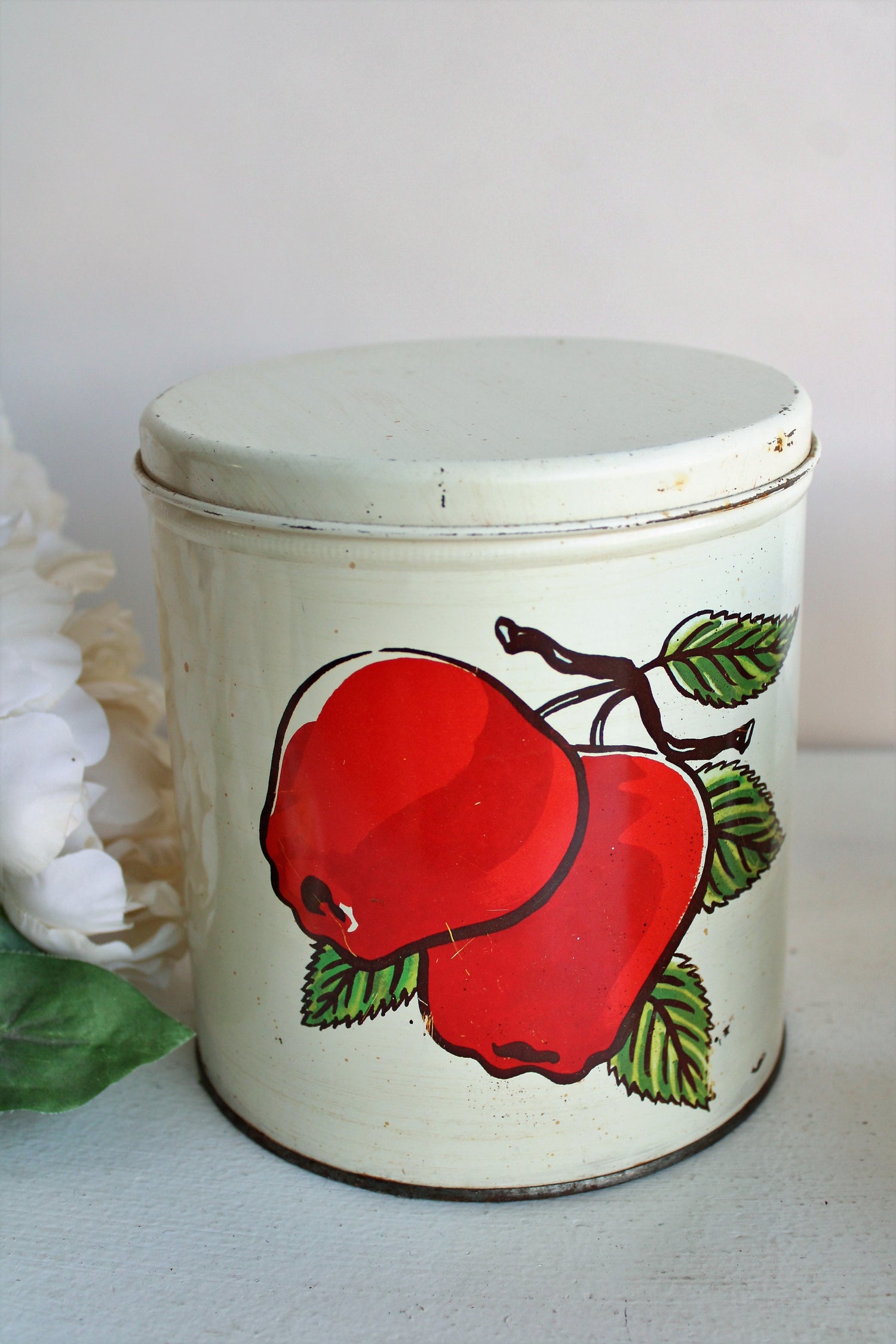 Vintage 1950s Apple Canister Set by Ballonoff