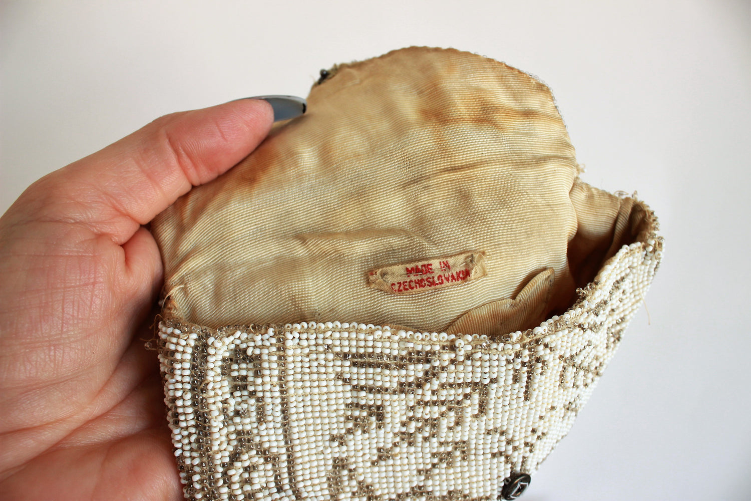 Vintage 1930s Czechoslovakian Beaded Clutch Bag