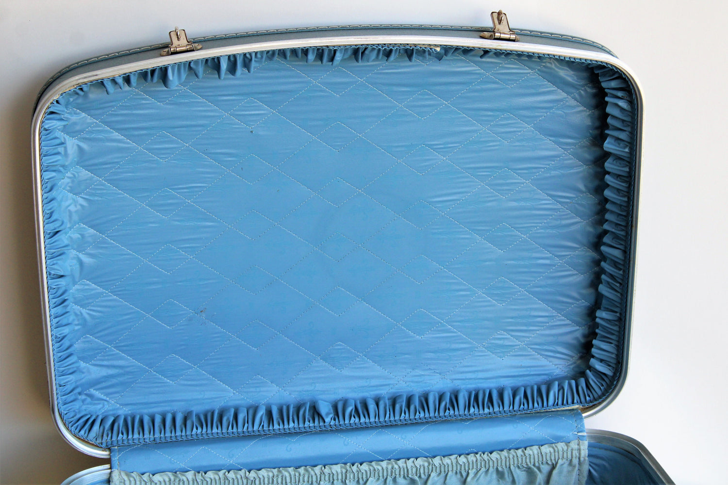 Vintage 1960s Blue Suitcase