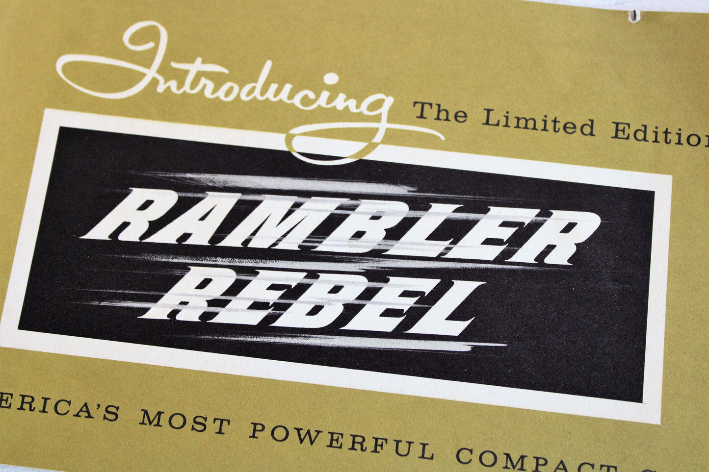 Vintage 1950s Rambler Rebele Auto Dealer Brochure