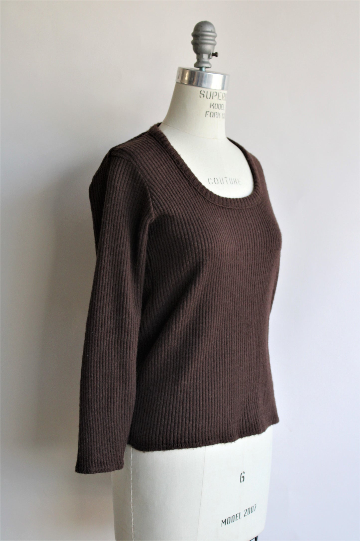 Vintage 1990s Brown Ribbed Sweater