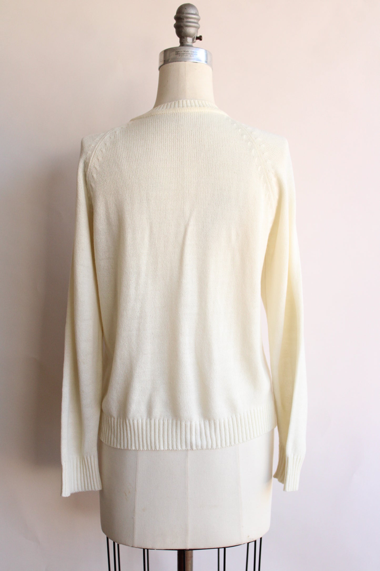 Vintage 1980s Pointelle Knit Sweater in Winter White – Toadstool Farm ...