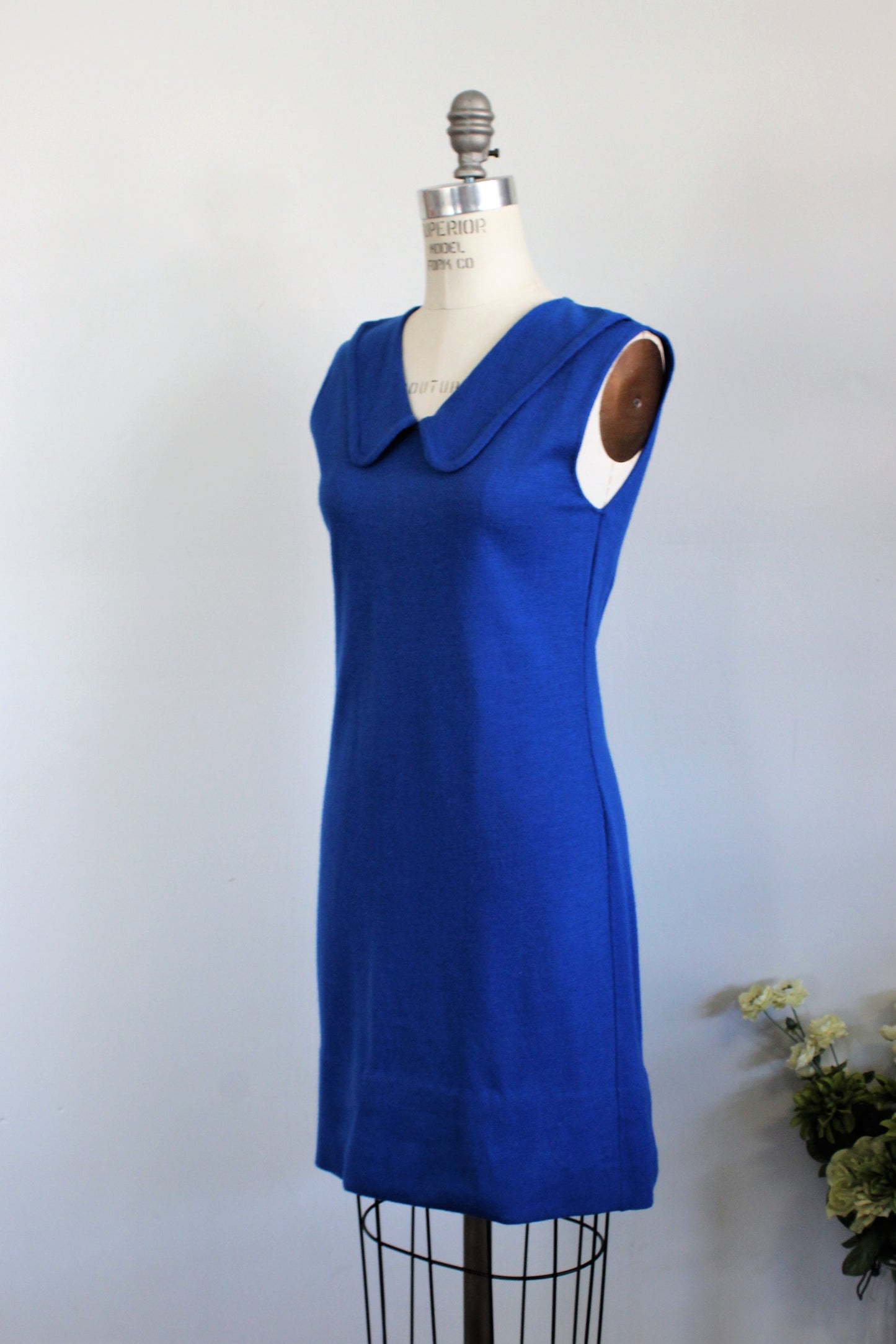 Vintage 1960s Blue Mod Dress