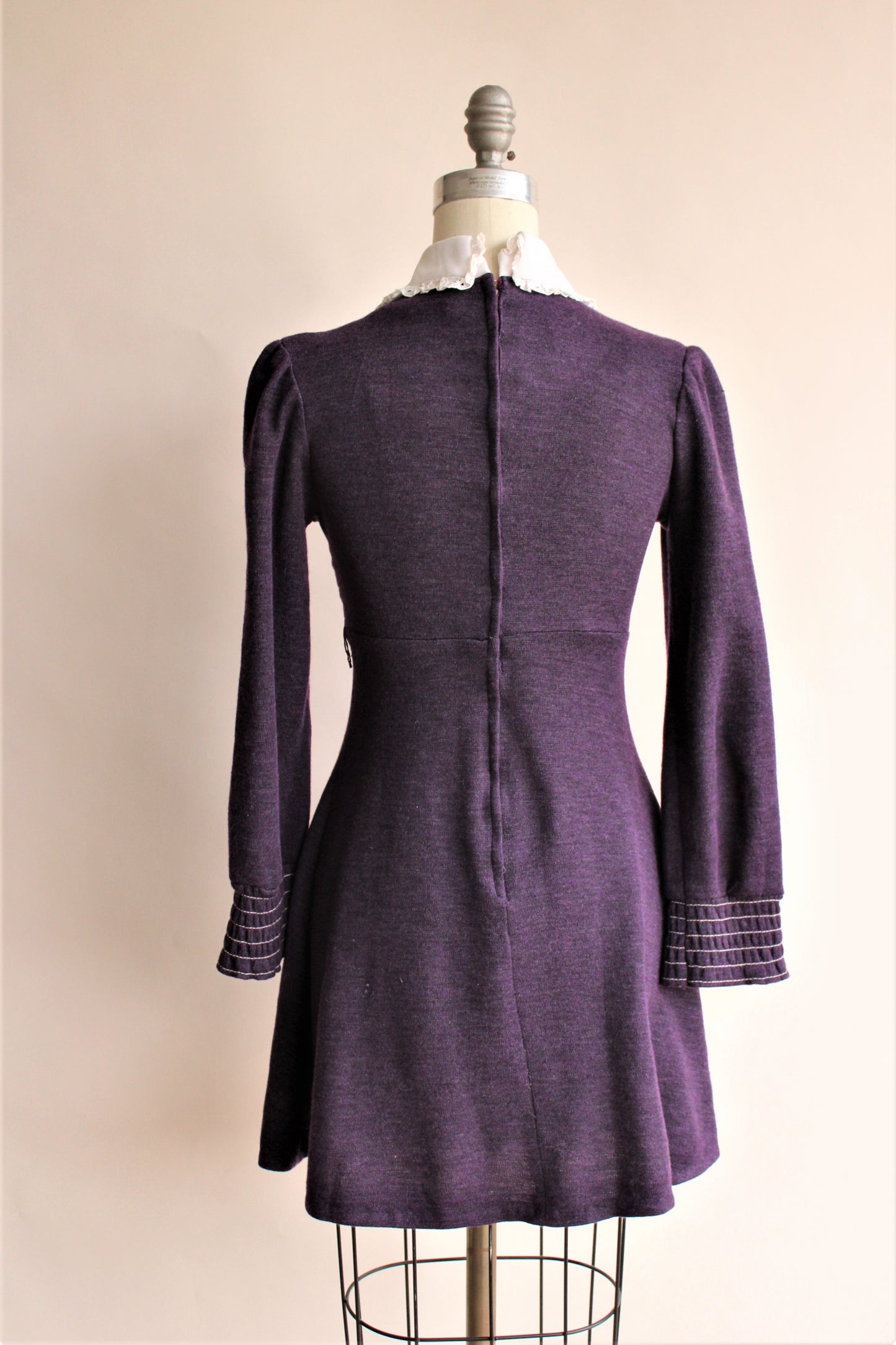 Vintage 1970s Purple Mini Dress
