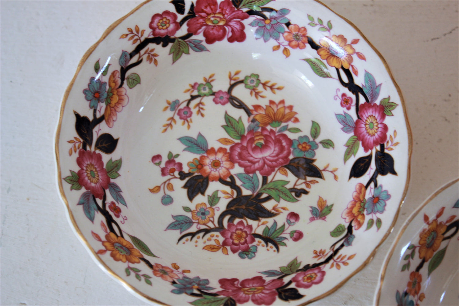 VIntage 1950s Grindley Royal Petal Old China Pattern Bowls
