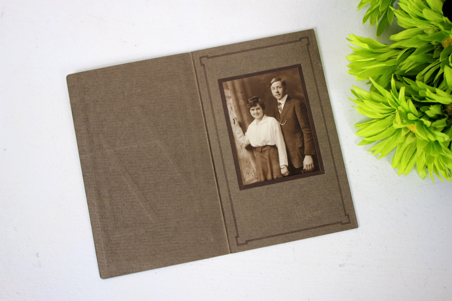 Vintage 1910s Edwardian Photo Of Man And Woman 