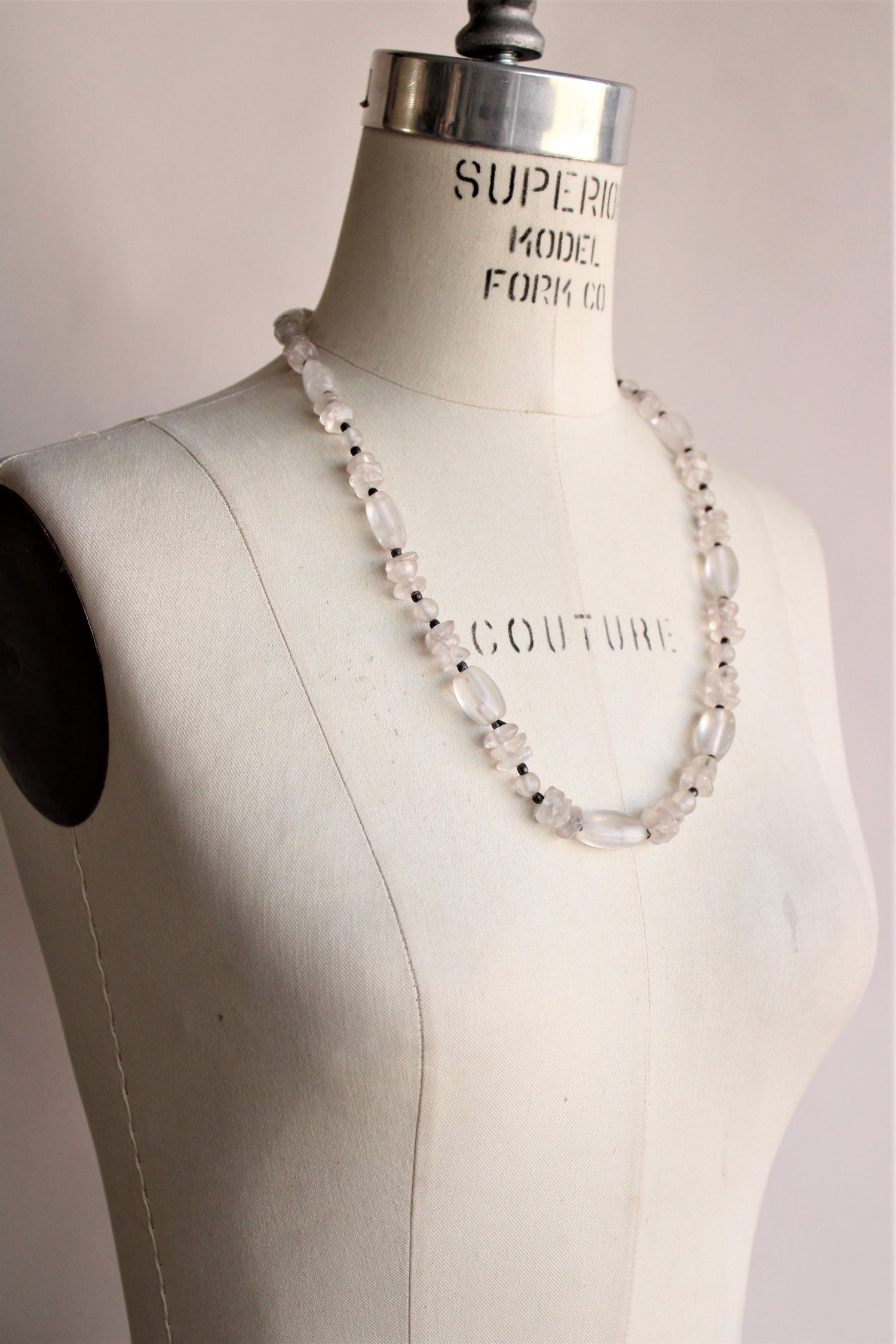 Vintage Quartz Bead Necklace