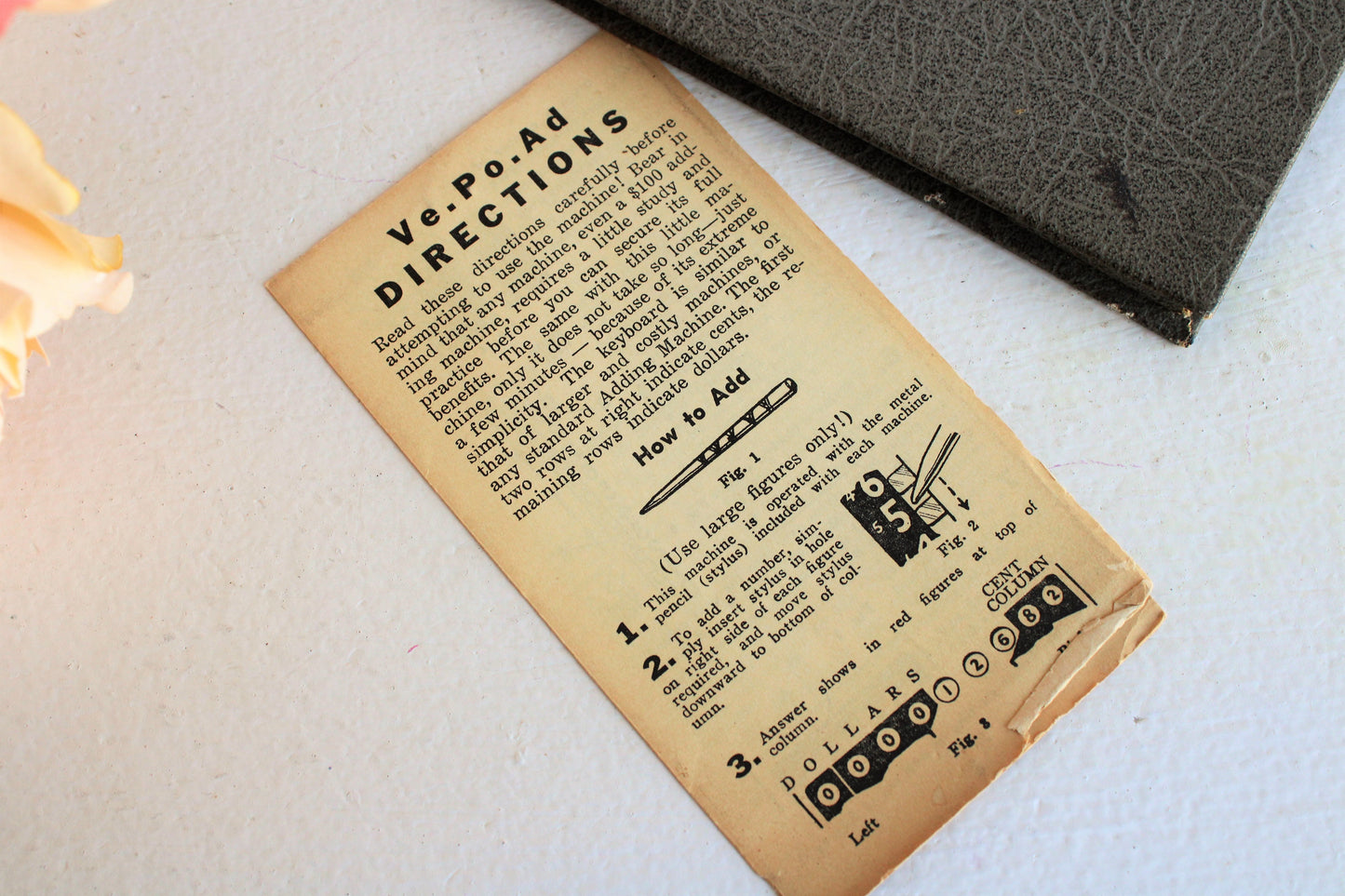 Vintage 1940s Ve Po Ad Pocket Calculator