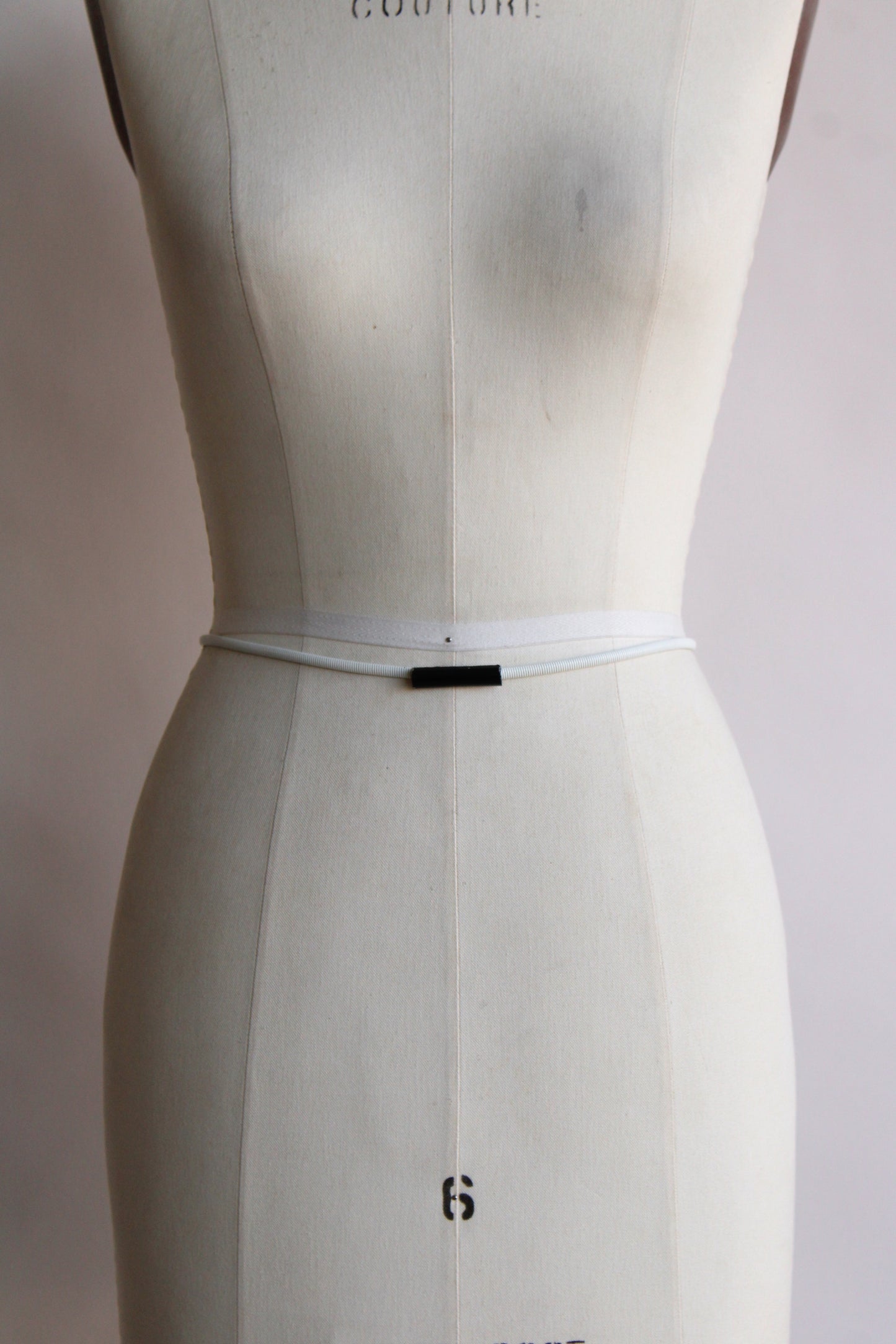 Vintage 1970s White Metal Skinny Belt
