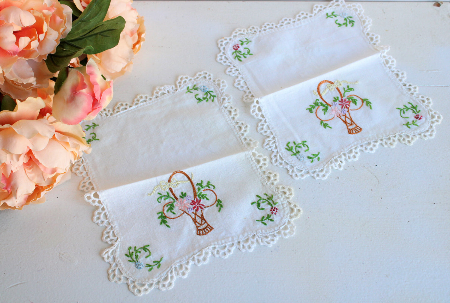 Vintage 1950s Chair Cover Doilies