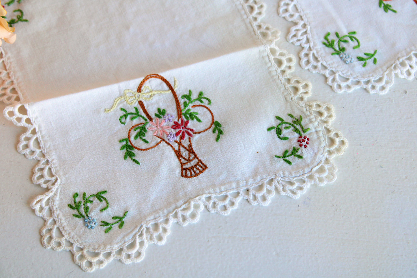 Vintage 1950s Chair Cover Doilies