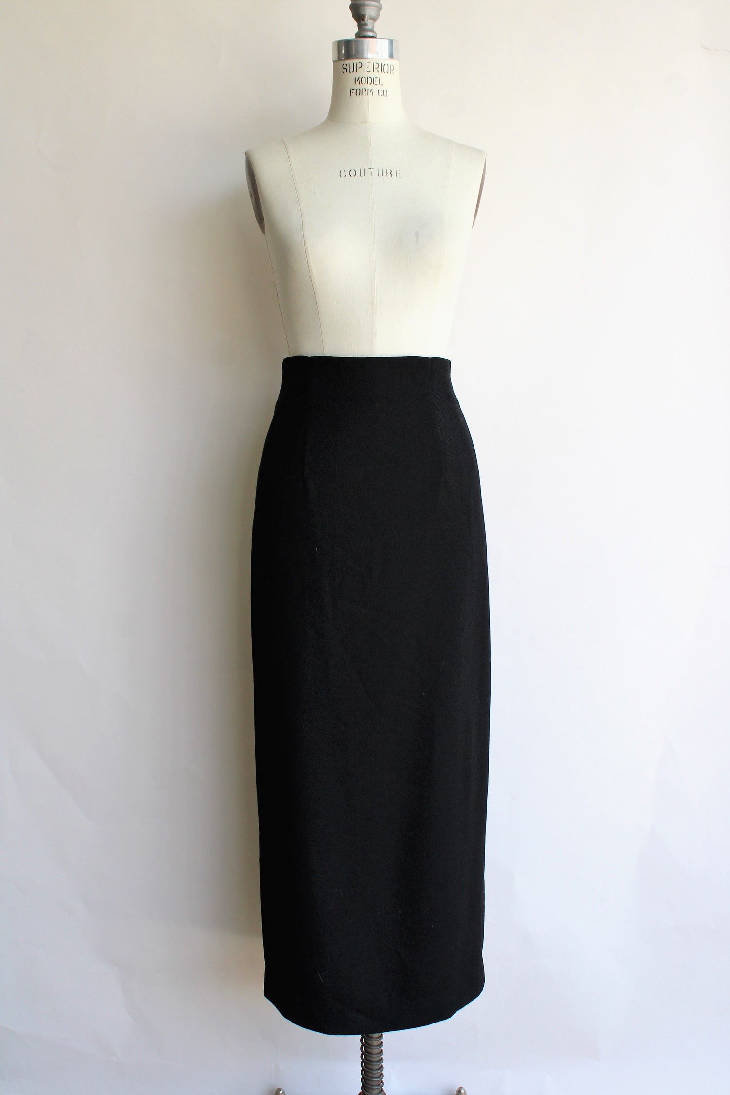 Vintage 1990s Black Pencil Skirt