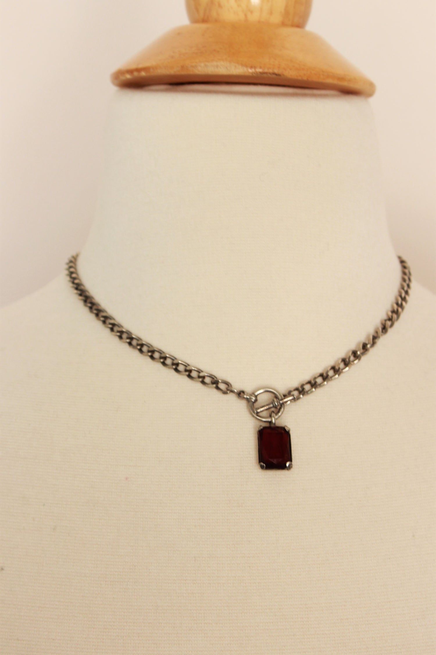 Vintage 1990s Cut Glass Necklace