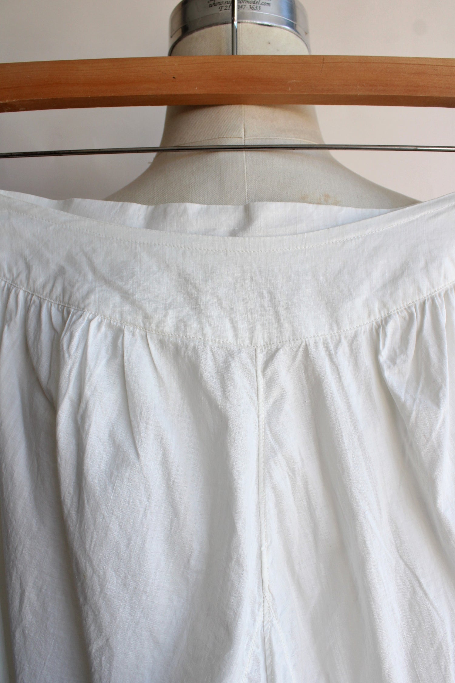 Antique Victorian White Cotton Bloomers