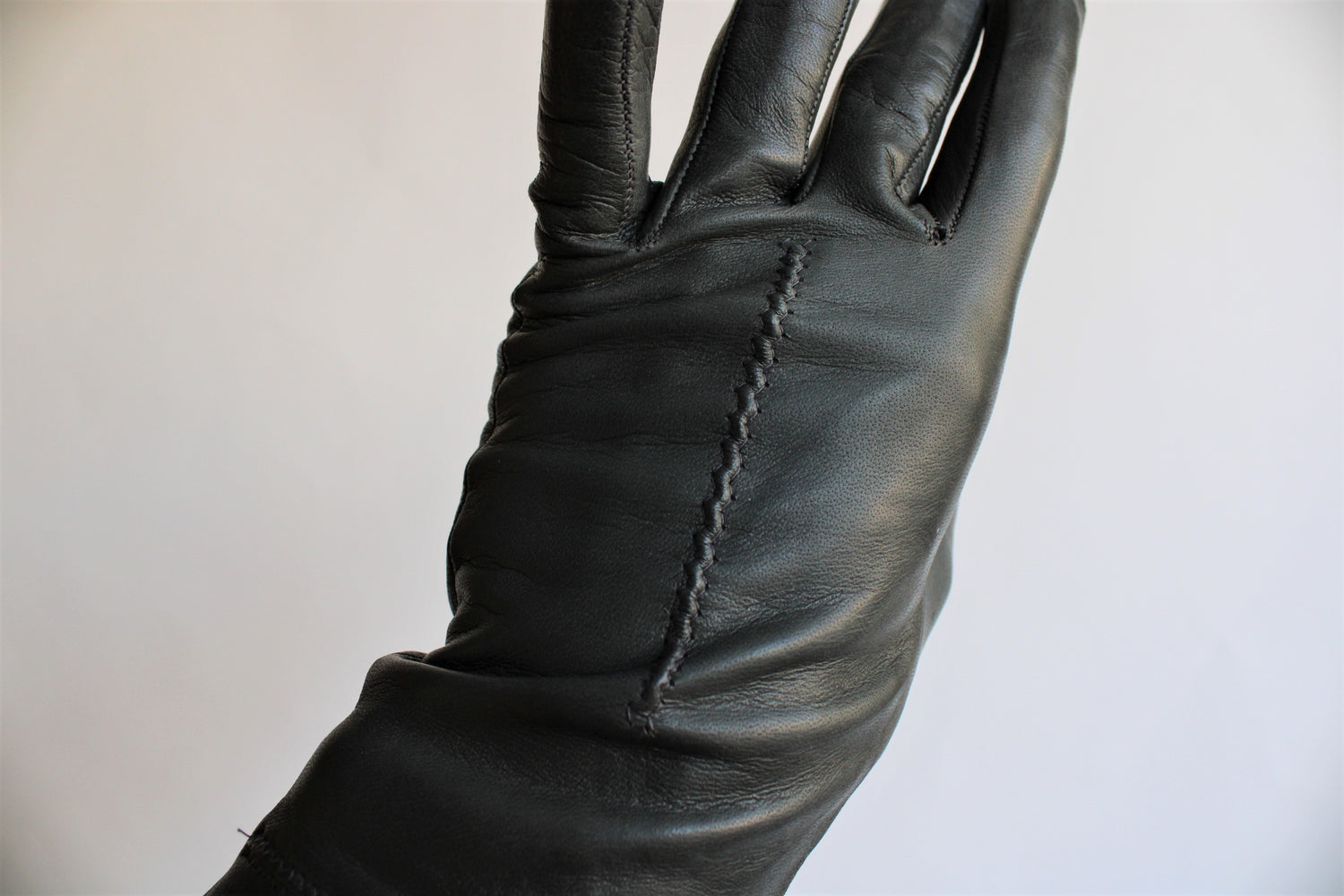 Vintage Black Leather Gloves