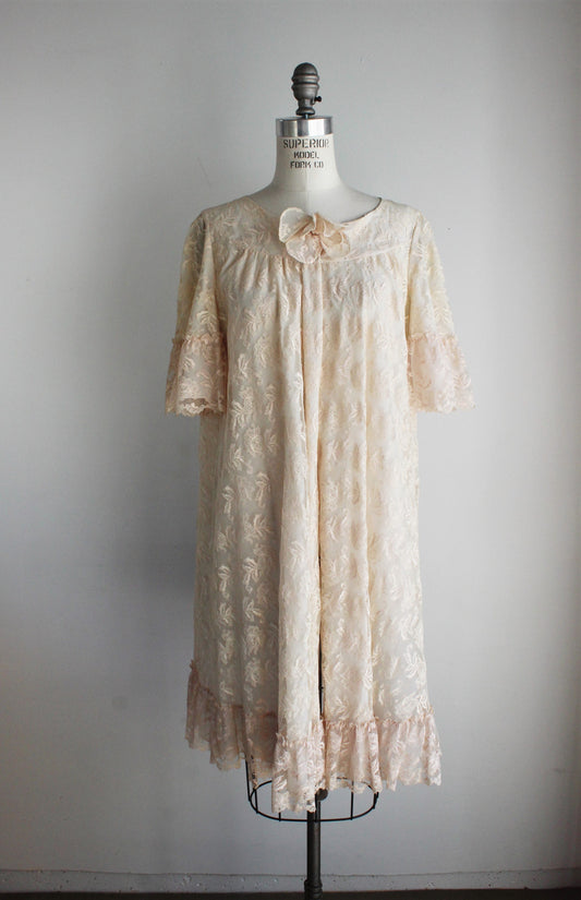 Vintage 1940s Ivory Lace Robe From Bullock's Wilshire