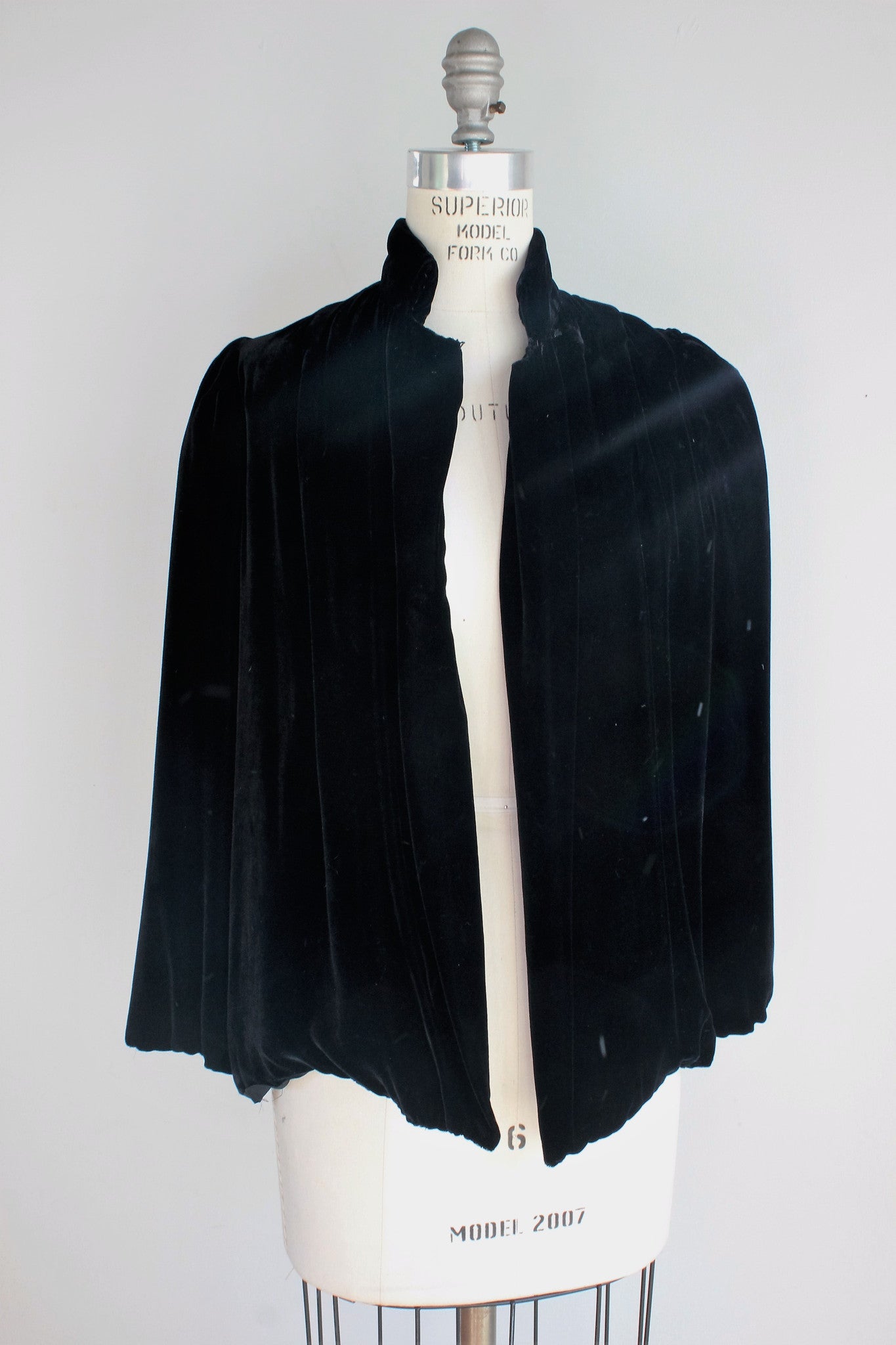 Vintage 1960s Black Velvet Quilted Opera Coat, Short Evening Cocktail Jacket