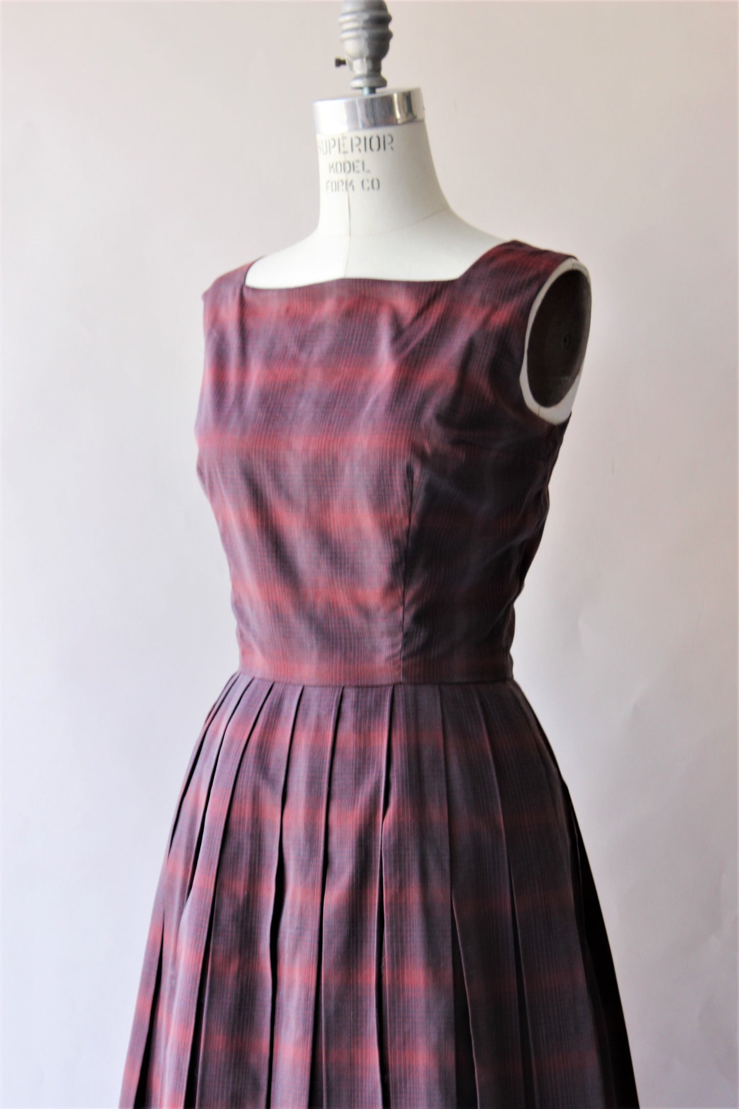 Vintage 1950s California Girl Plaid Dress