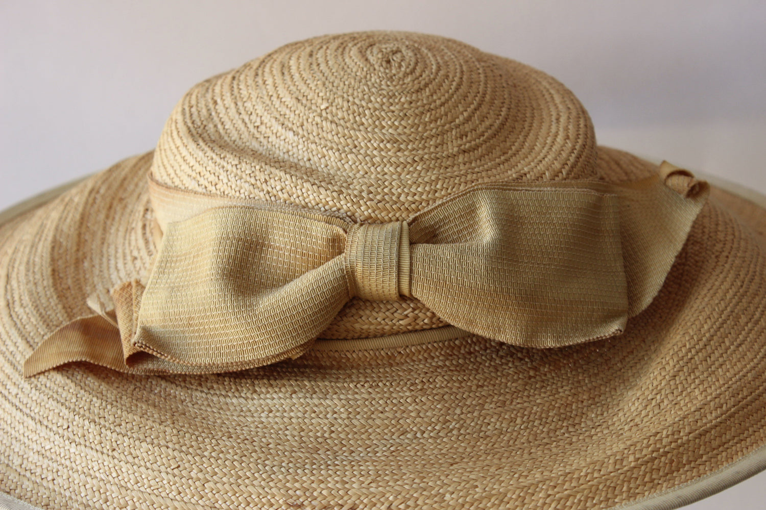 Vintage 1950s Wide Brimmed Straw Hat