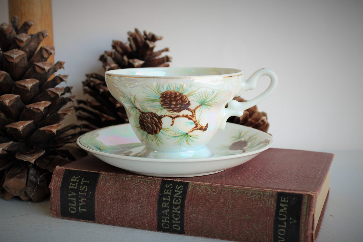 Vintage Acorn Tea Cup and Saucer