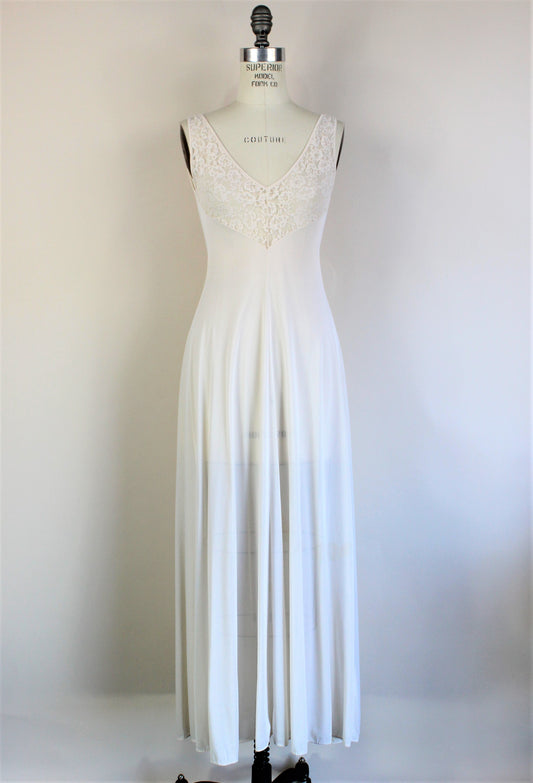 Vintage 1970s White Nightgown By Olga