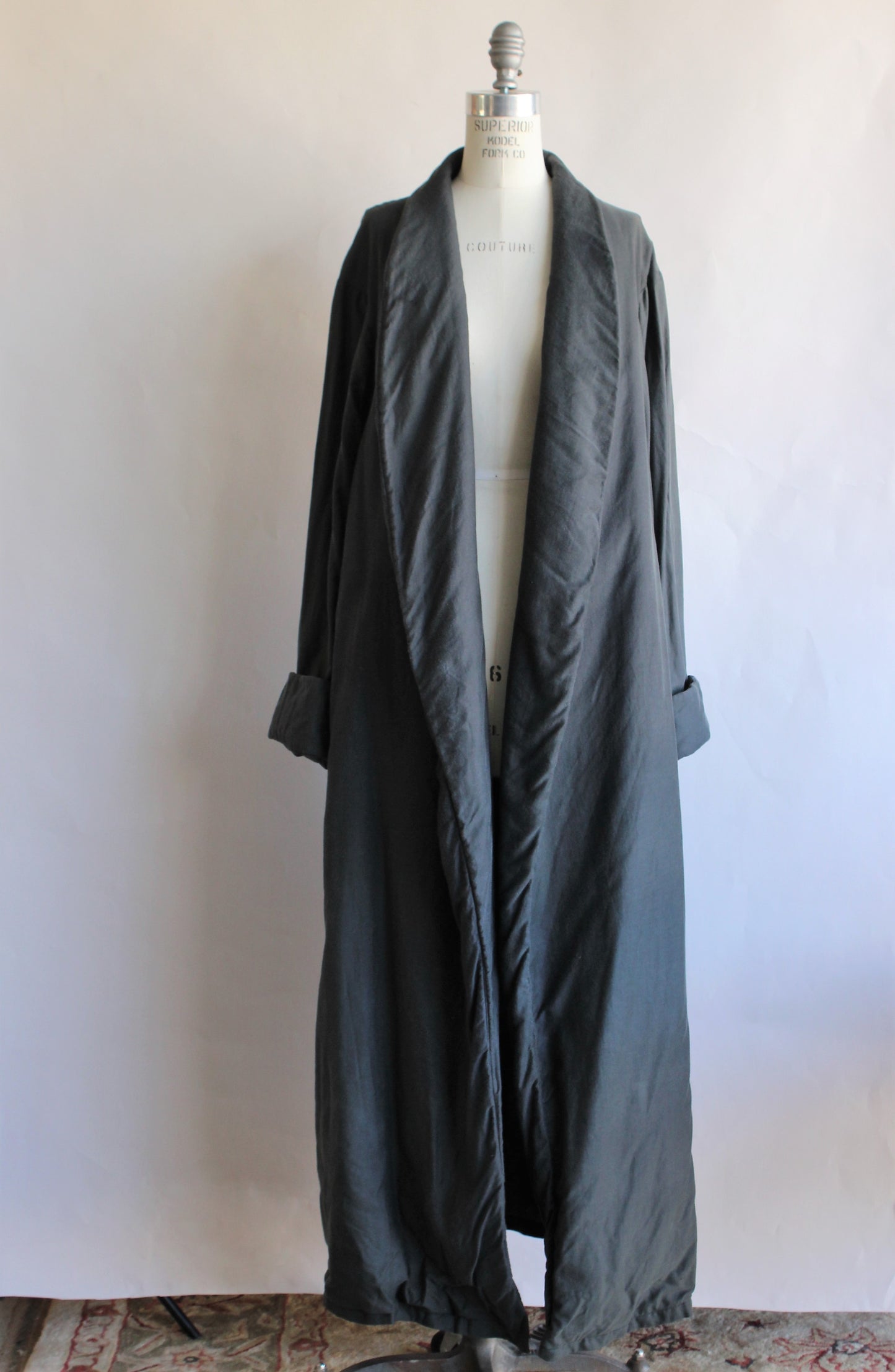 Vintage Full Length Gray Coat, Hollywood Costume