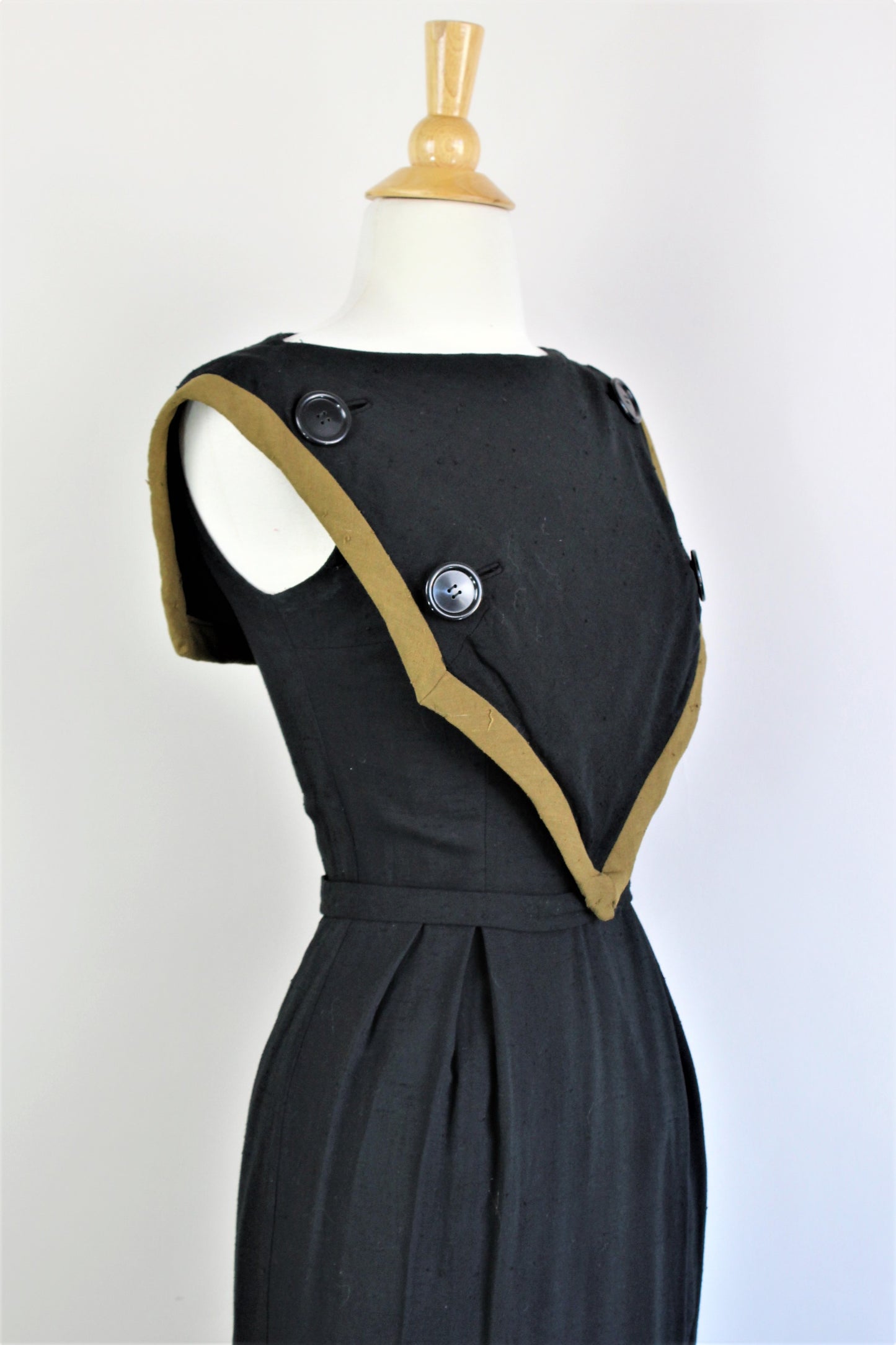 Vintage 1960s Raw Silk Black Sheath Dress – Toadstool Farm Vintage