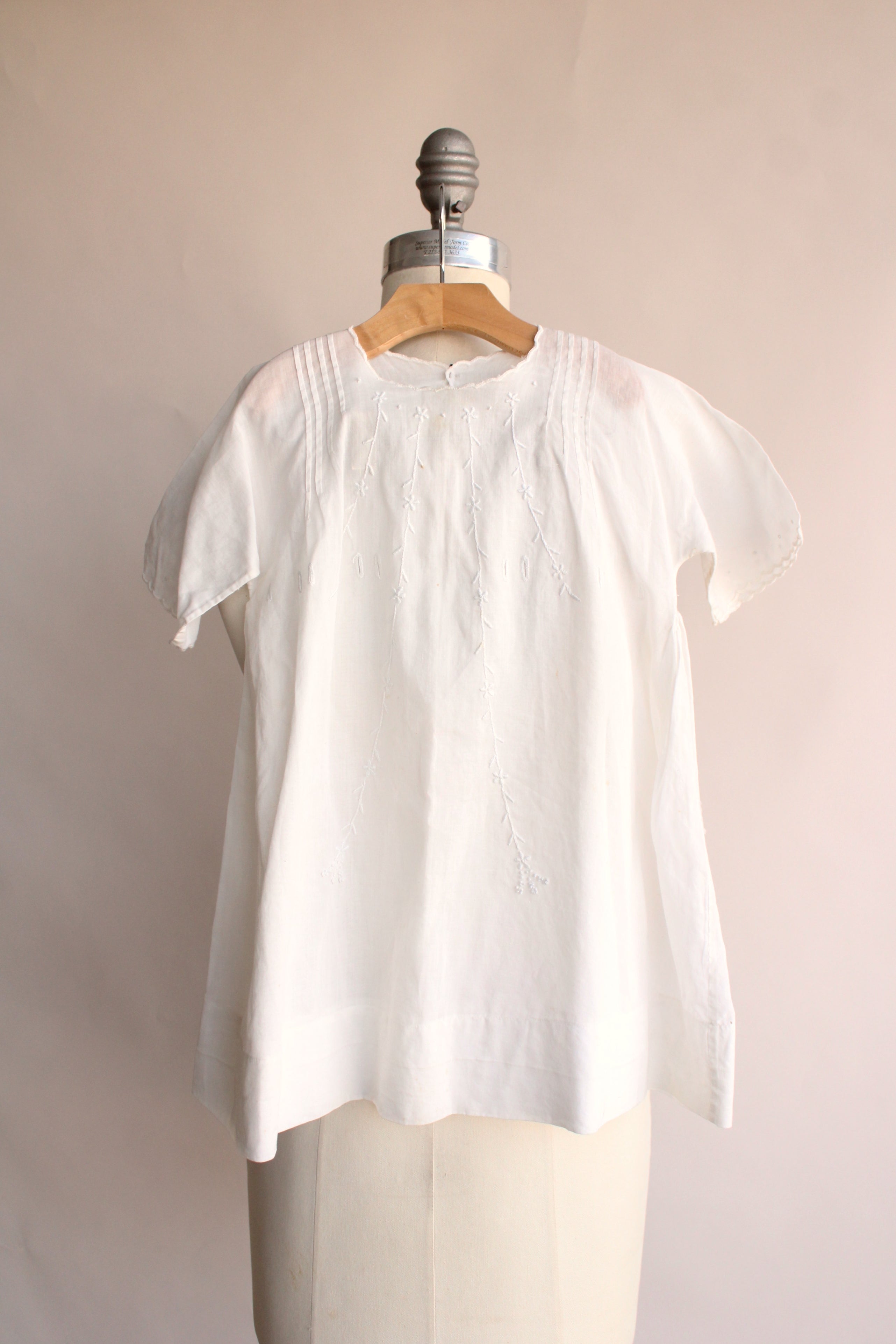 Vintage 1900s Edwardian Baby Girls White Cotton Smock Dress – Toadstool ...