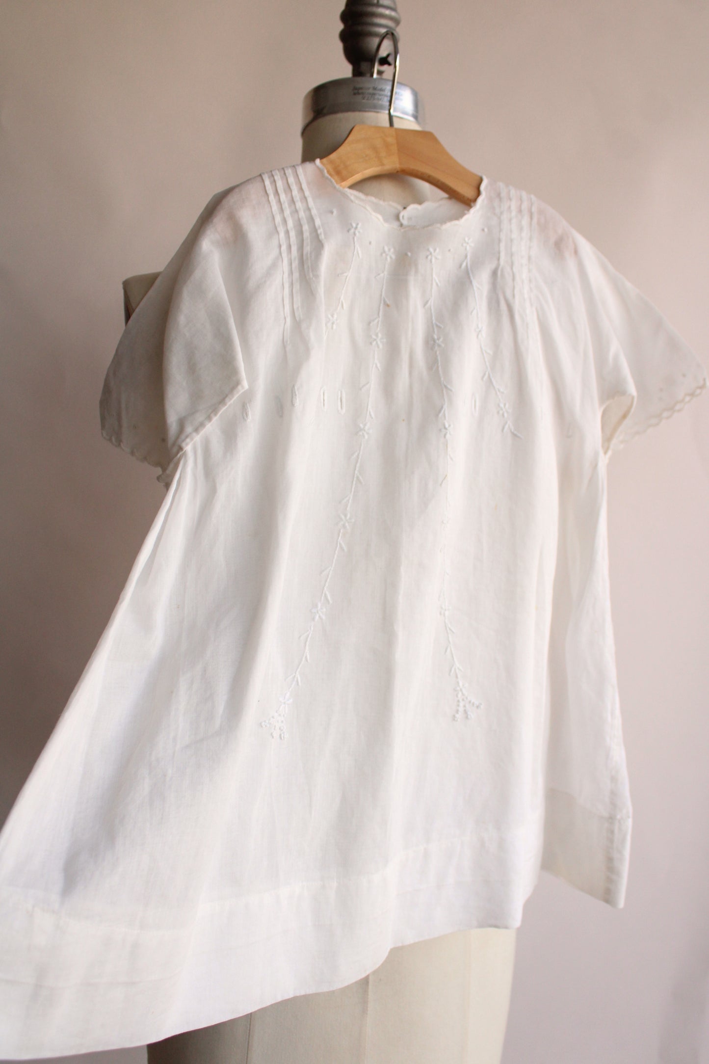 Vintage 1900s Edwardian Baby Girls White Cotton Smock Dress – Toadstool ...