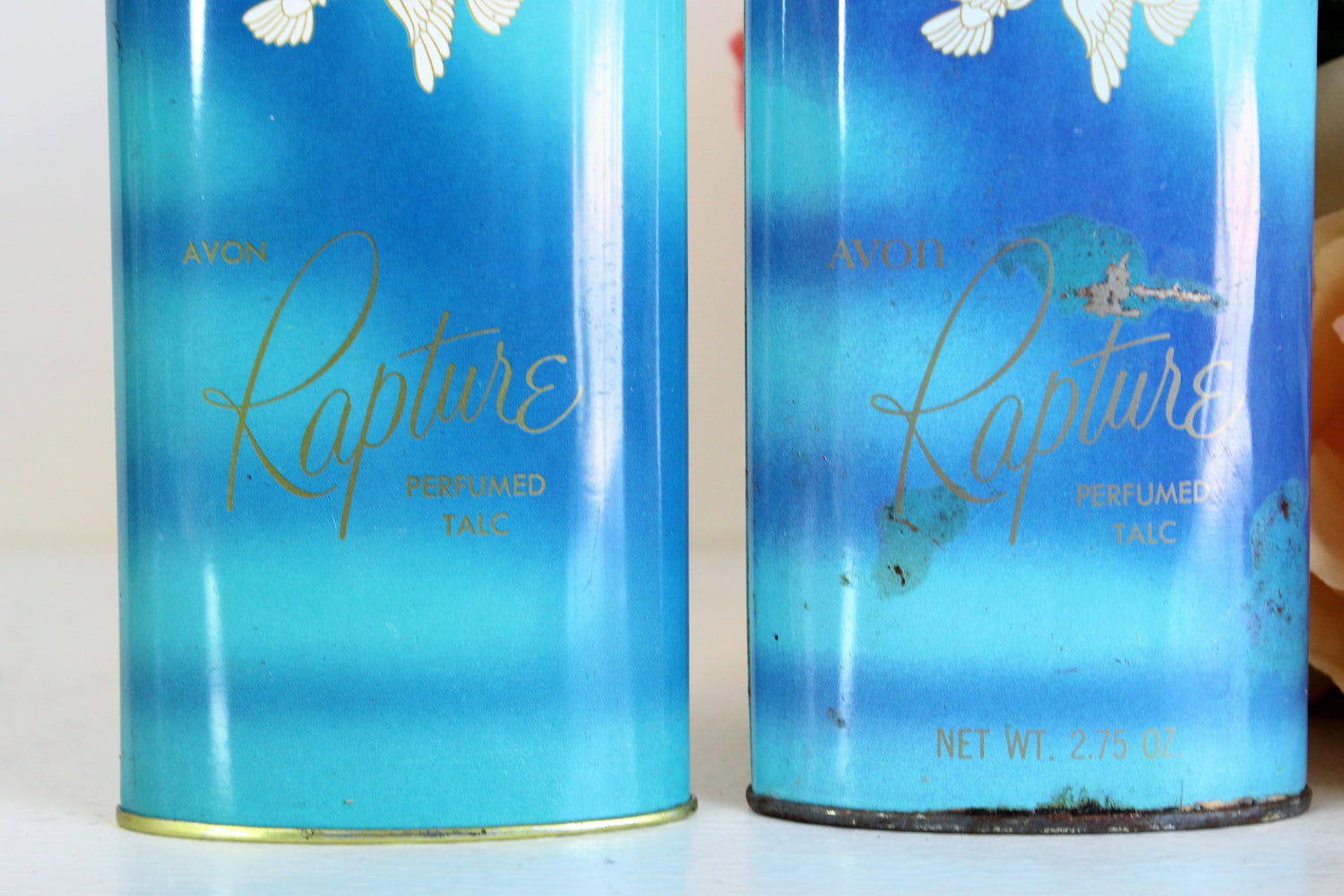 Vintage 1960s Avon Rapture Perfumed Talc Powder
