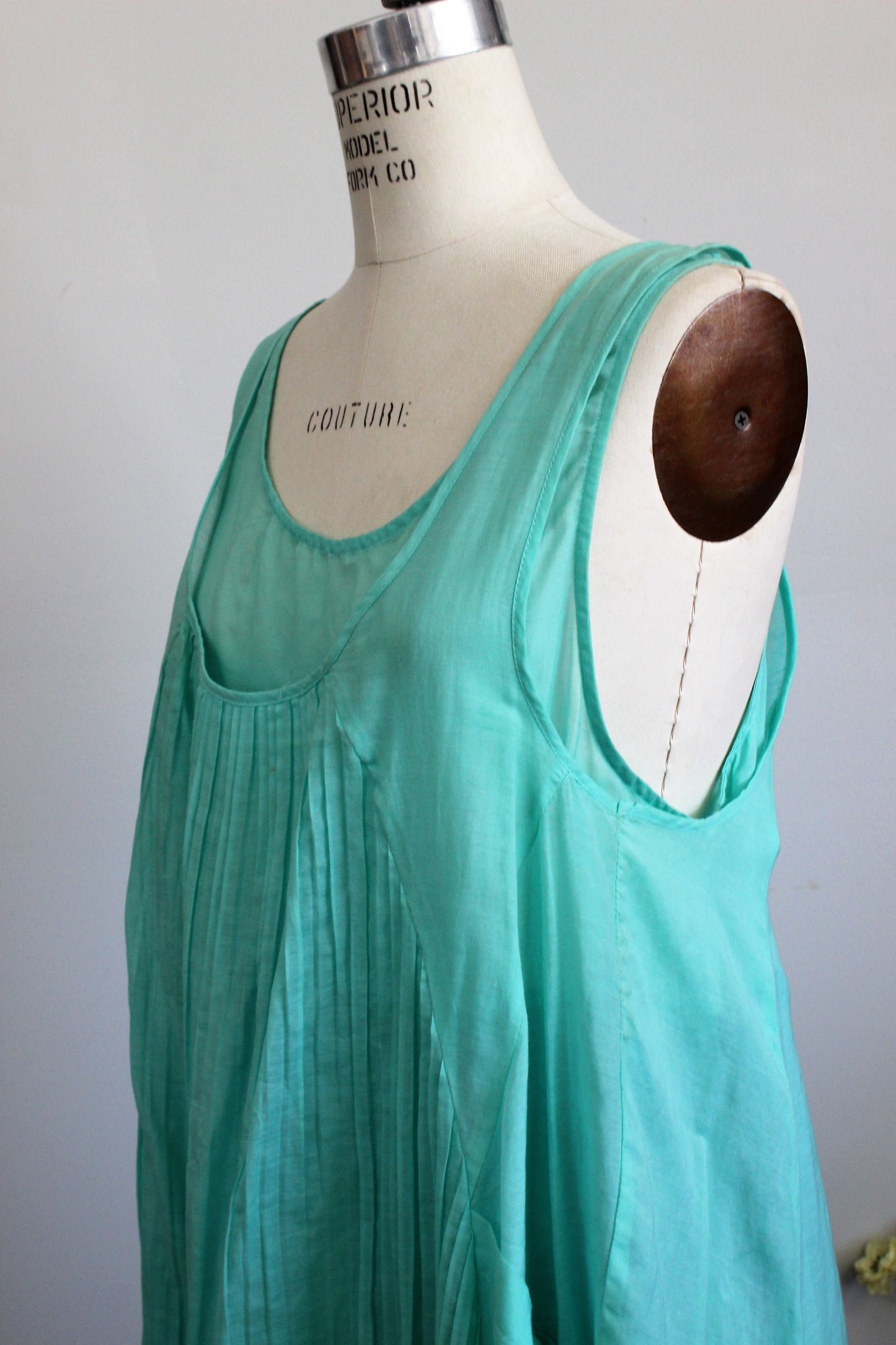 Piko 1988 Anthropologie Seafoam Green Babydoll Dress, Size Medium