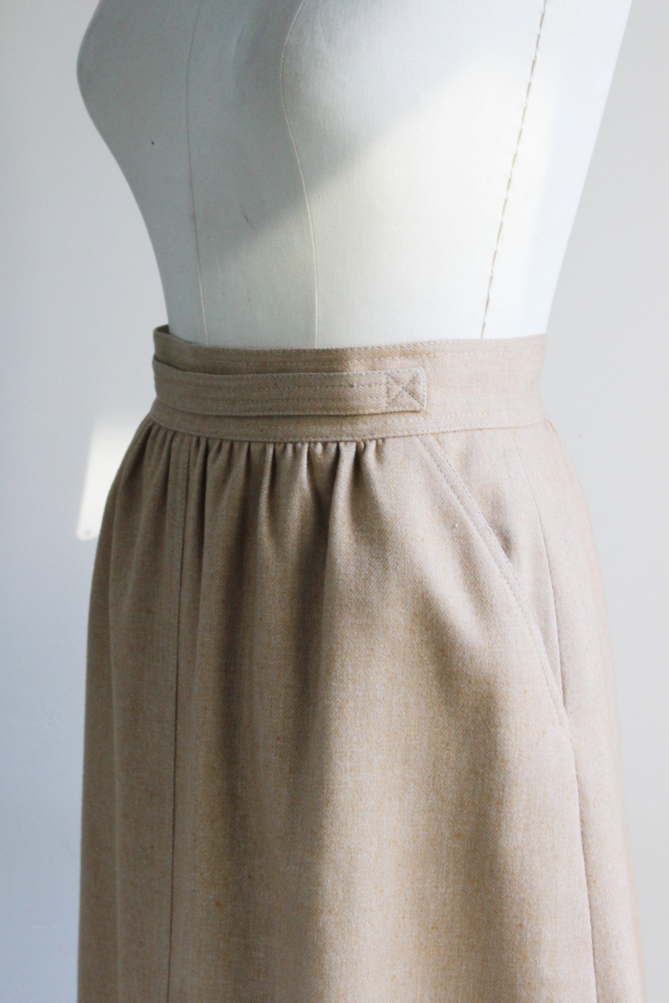 Vintage 1970s Camel Wool Blend Skirt