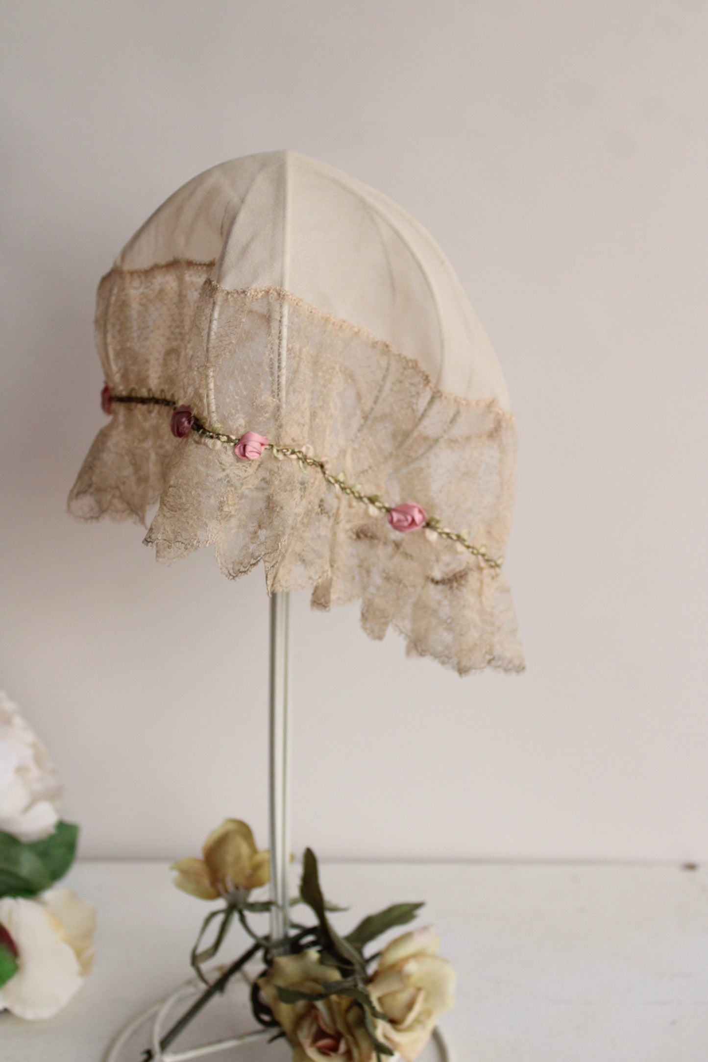 Antique Silk and Lace Sleep Cap