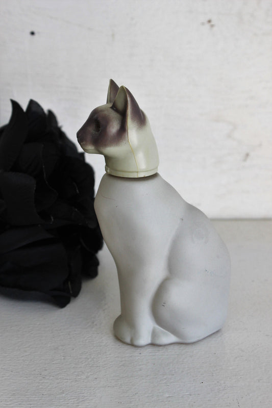 Vintage 1970s Avon Royal Siamese Cat Moonwind Perfume Bottle
