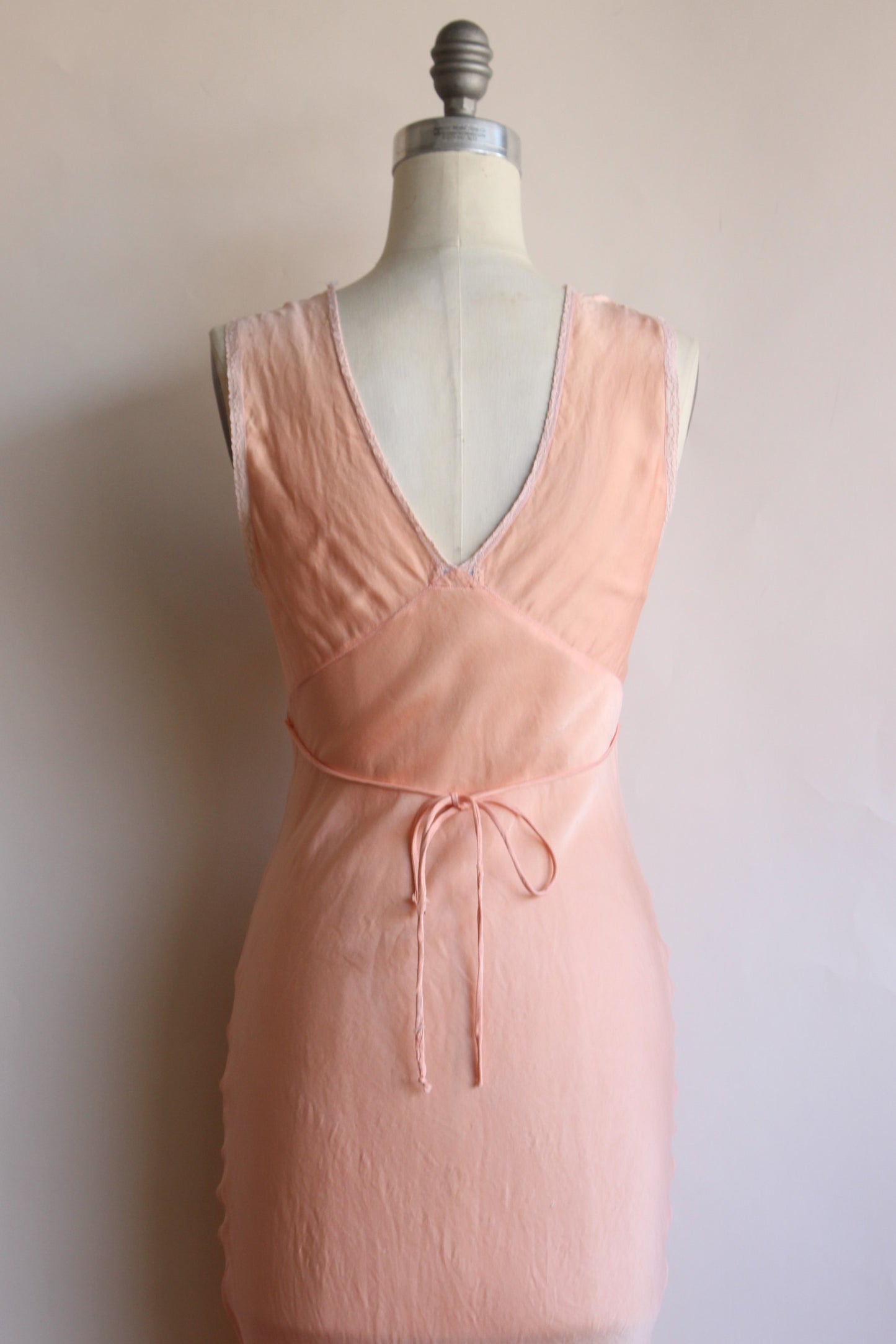 Vintage 1930s Blush Silk Nightgown by Arghin