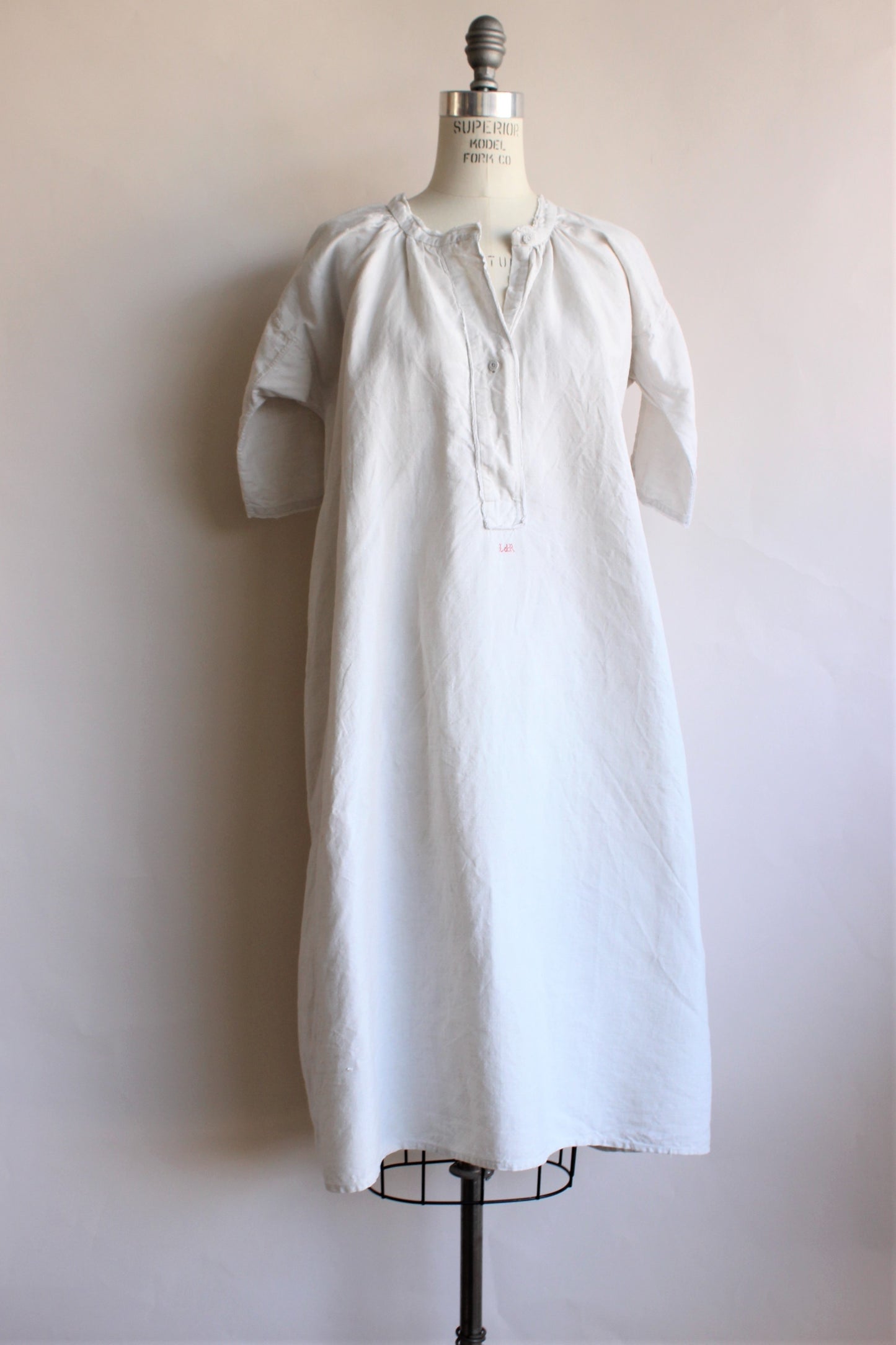 Victorian White Linen Nightgown