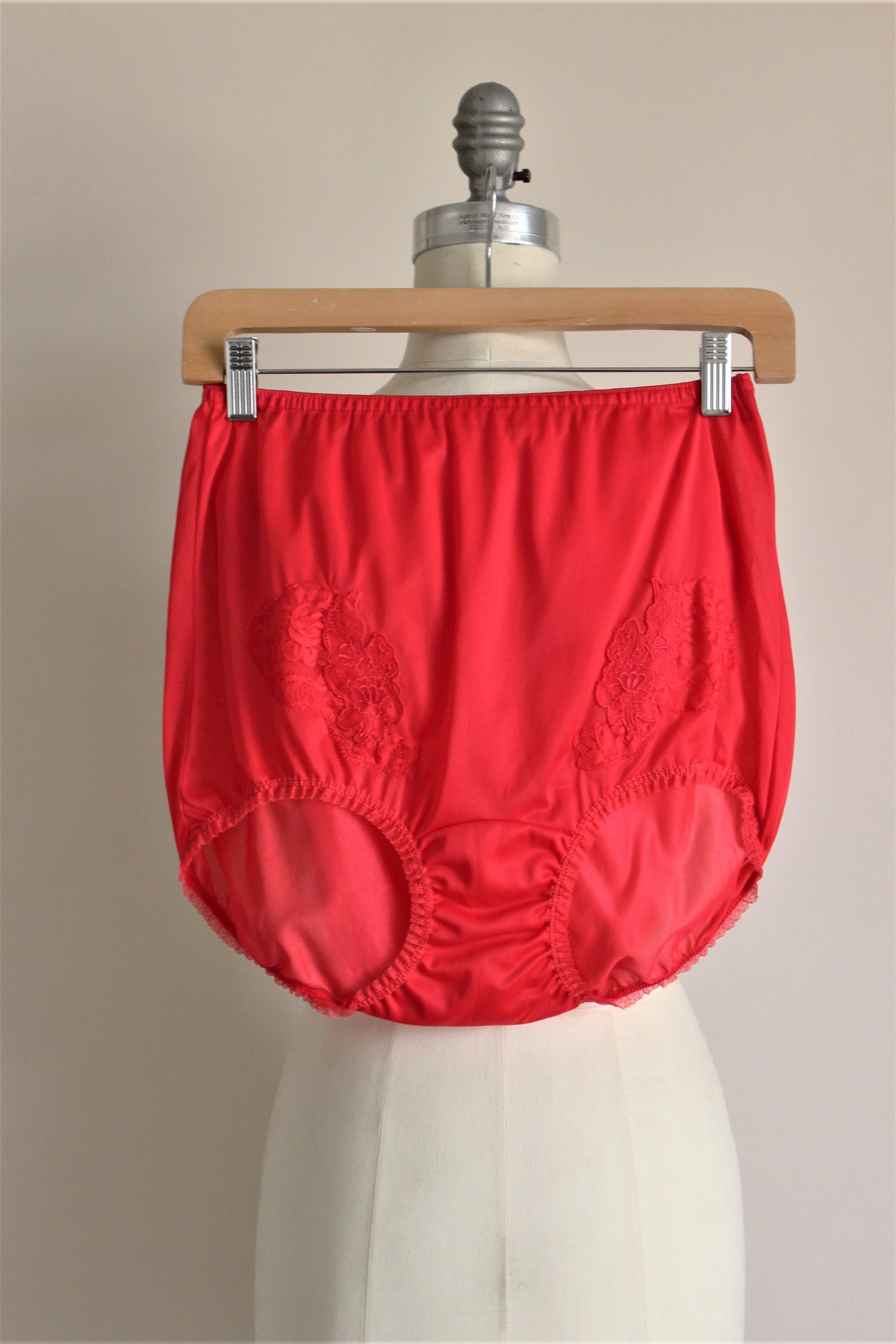 Vintage 1970s JC Penneys Gaymode High Waisted Red Nylon Panty