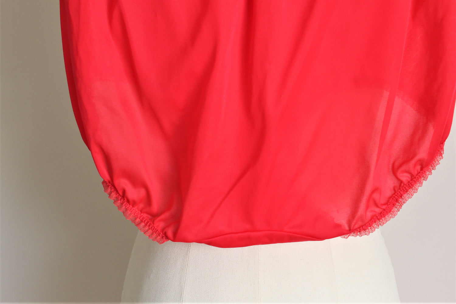 Vintage 1970s JC Penneys Gaymode High Waisted Red Nylon Panty