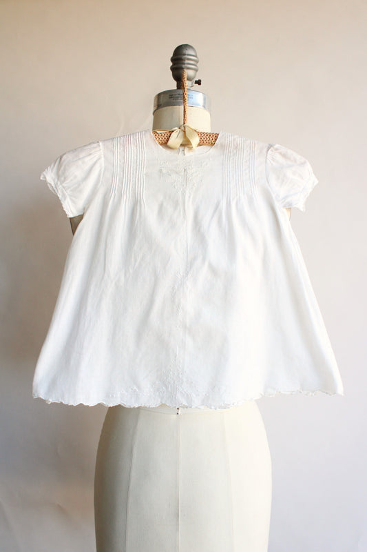 Vintage 1950s 1960s White Baby Dress