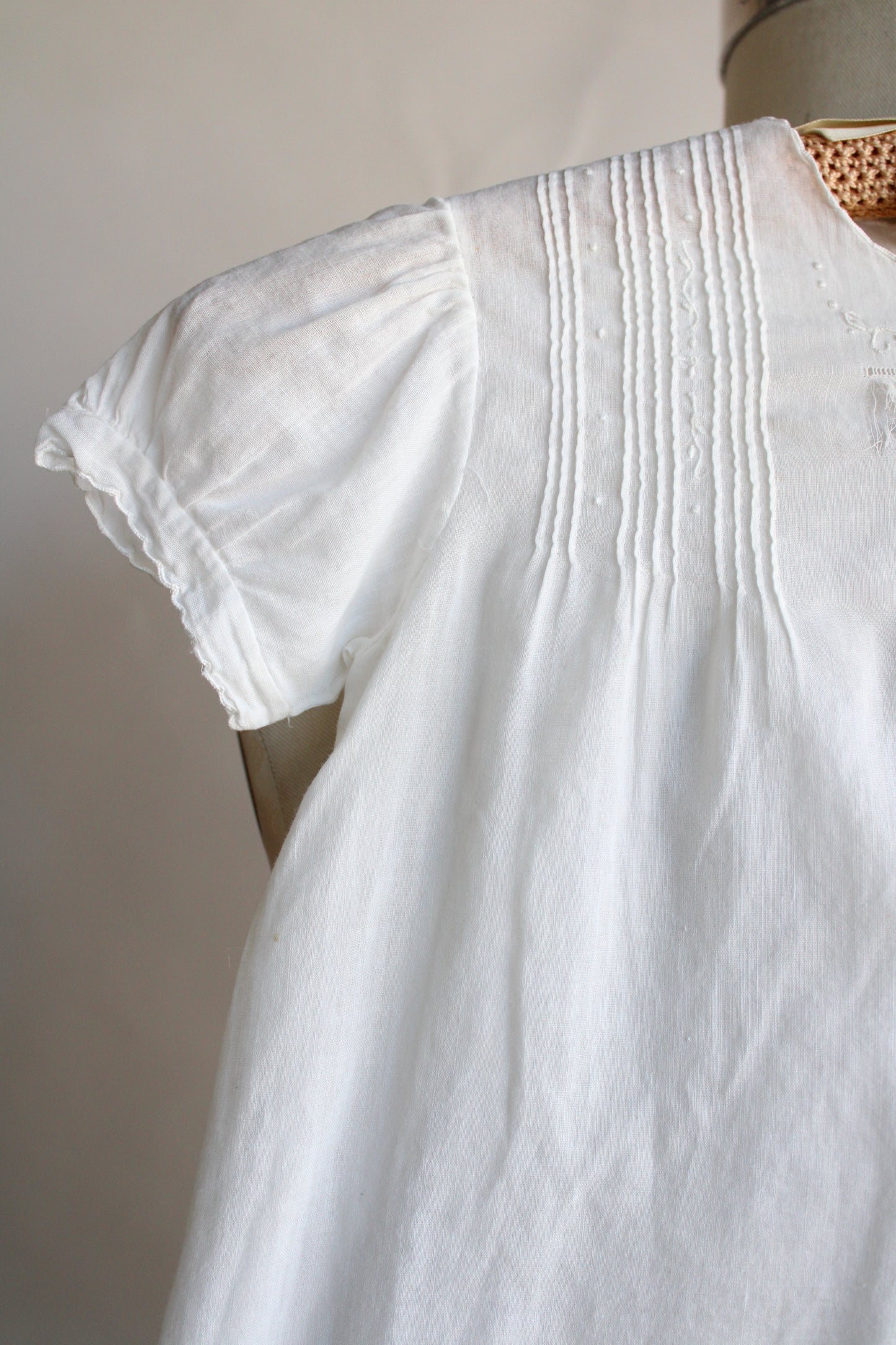 Vintage 1950s 1960s White Baby Dress