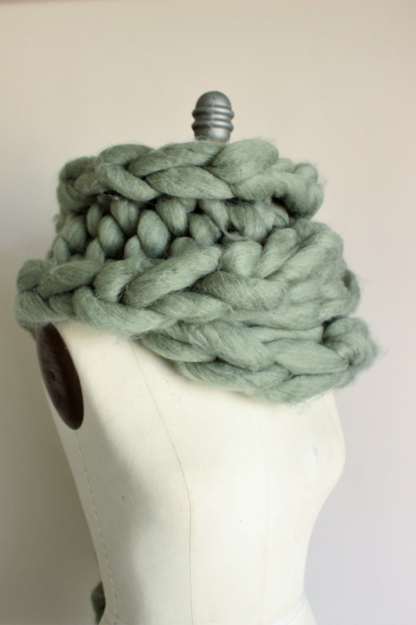 The Mist and Moss Scarf, Extra Big and Chunky Arm Knitted