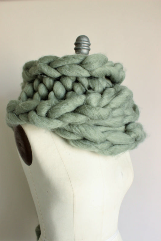 The Mist and Moss Scarf, Extra Big and Chunky Arm Knitted