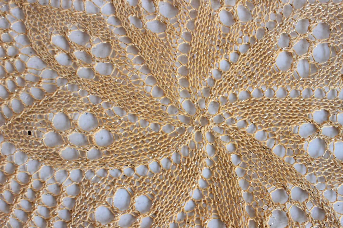 Vintage Crochet Gold Doily