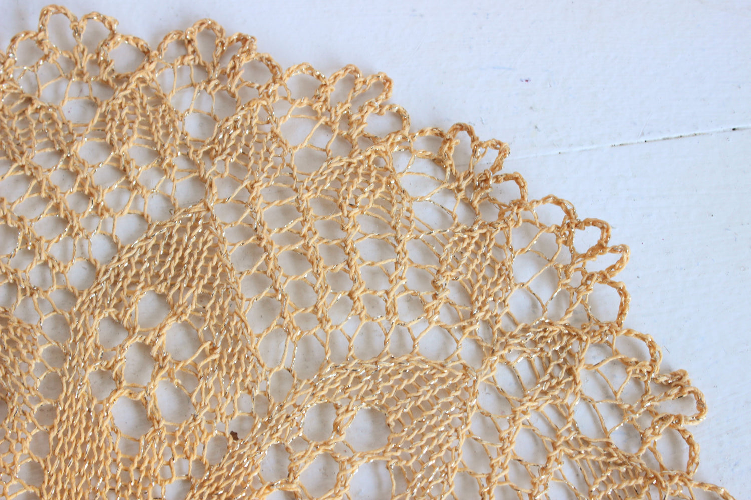 Vintage Crochet Gold Doily