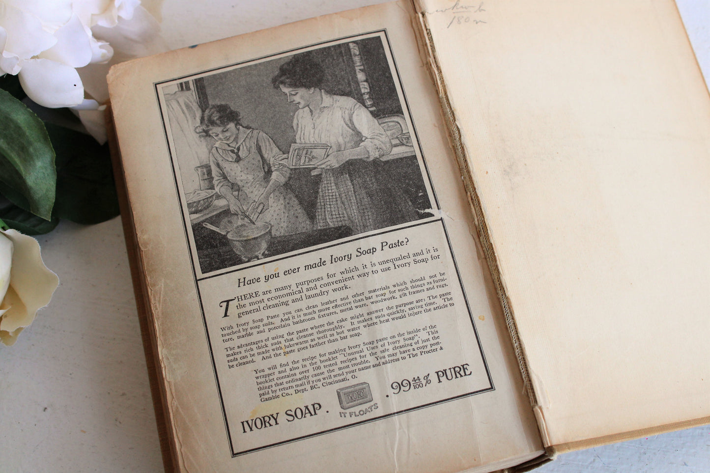 Vintage 1910s Fannie Farmer Cook Book