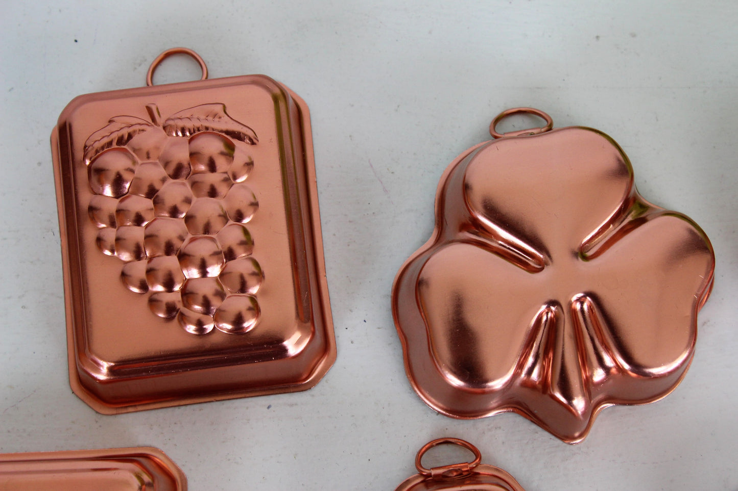Vintage Copper Look Jelly Molds Set of Six