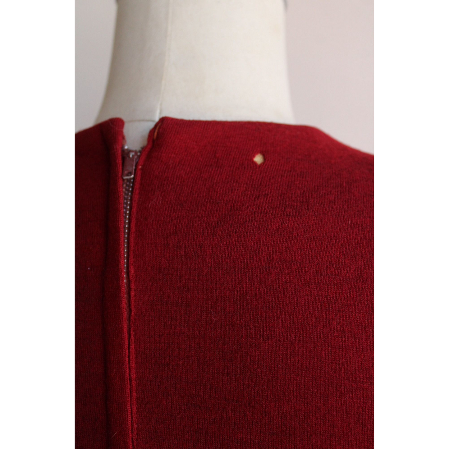 Vintage 1950s Harry S Epstein Red Wool Wiggle Dress