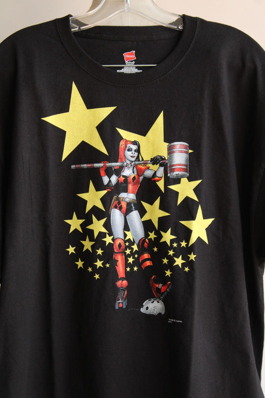 Hanes mens Harley Quinn T Shirt by Raphitti, New, Black, Size XL