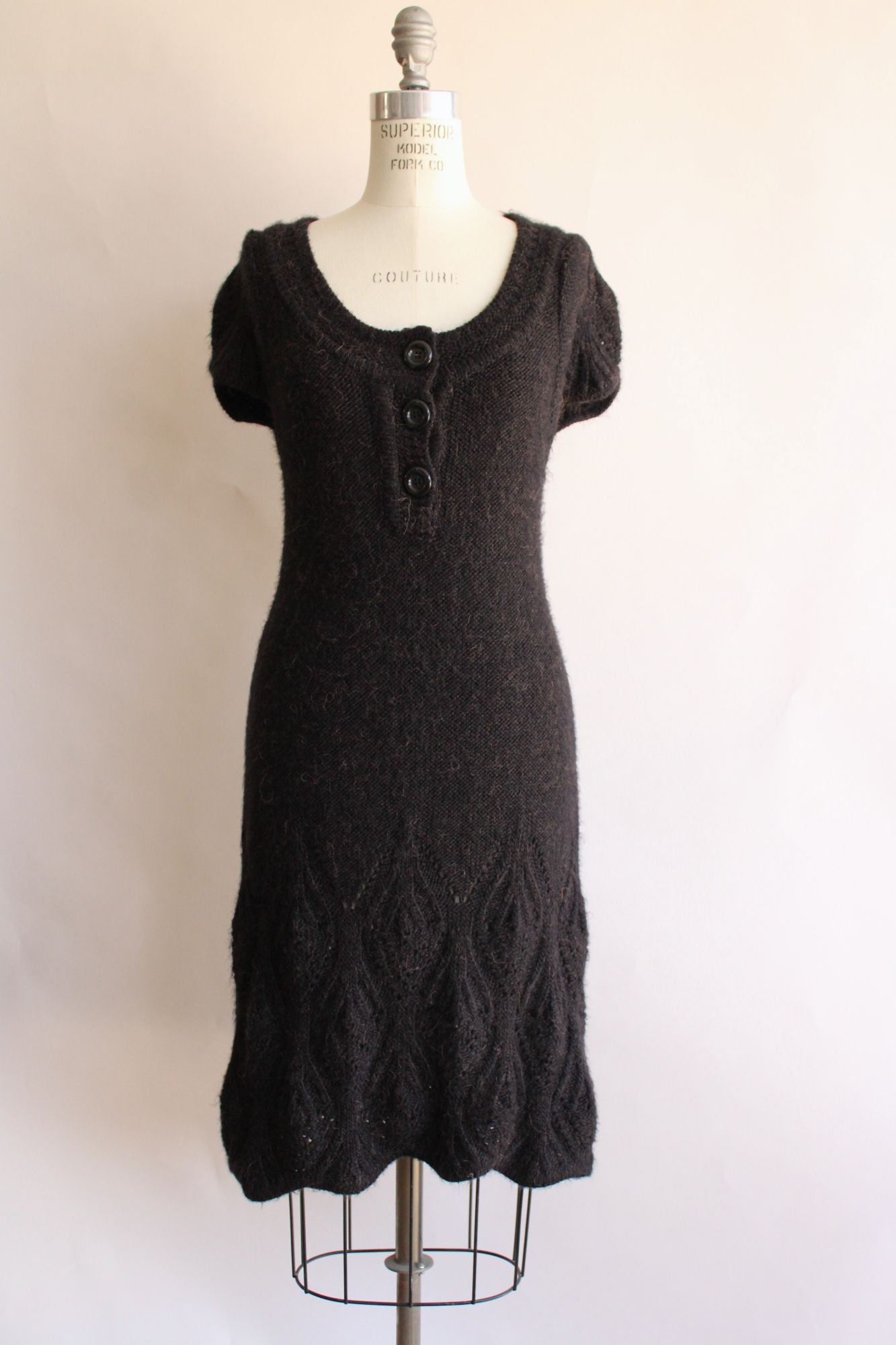 Vertigo Paris dress, black sweater dress, size L