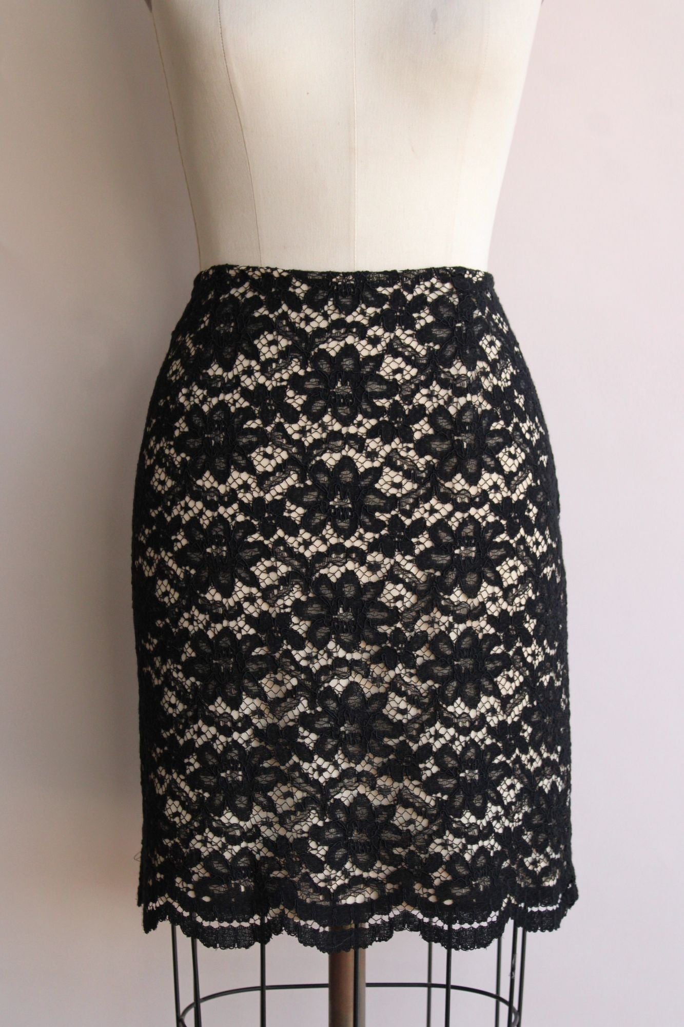 Women's INC Black Lace Miniskirt, Size 8